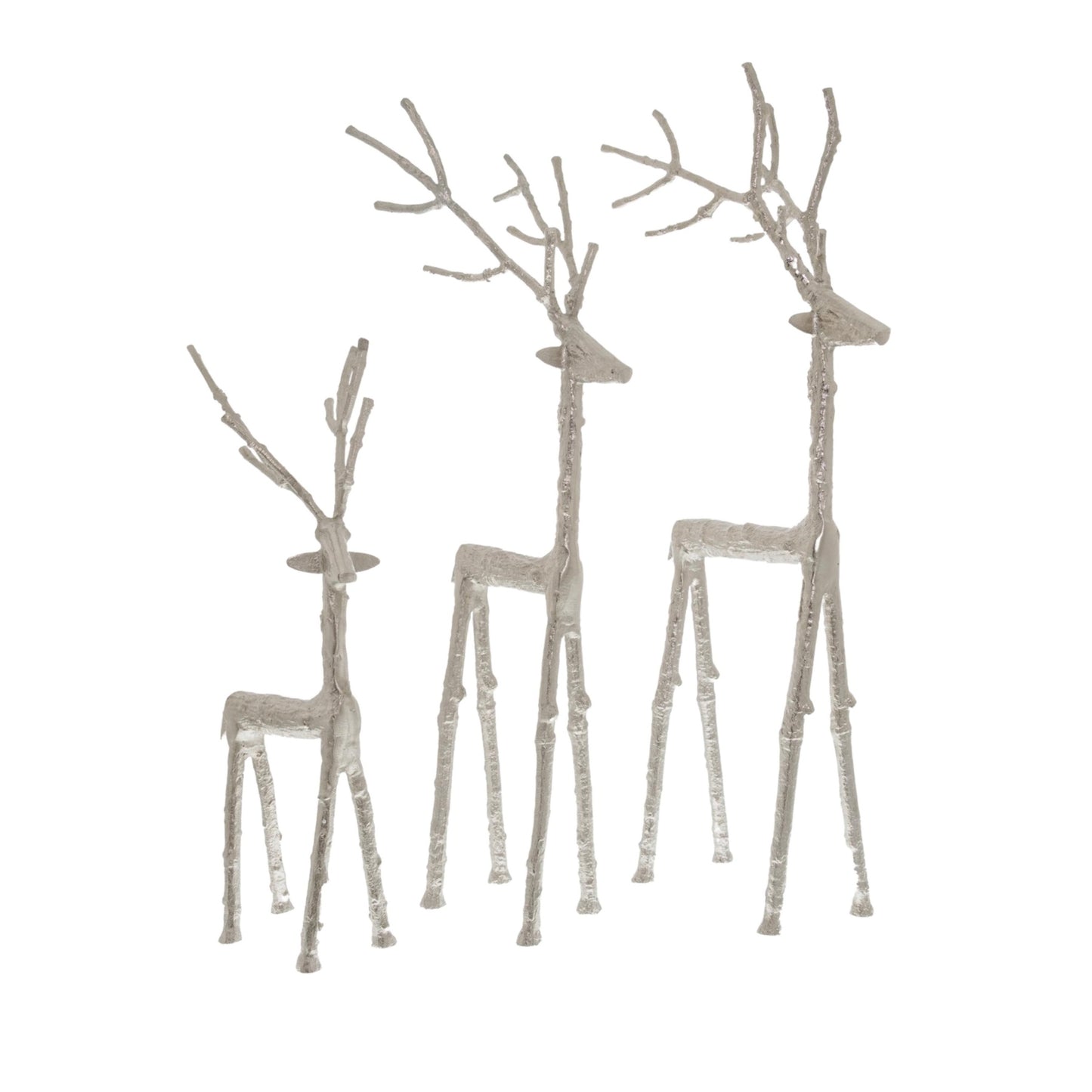 Silver Standing Stag Ornament