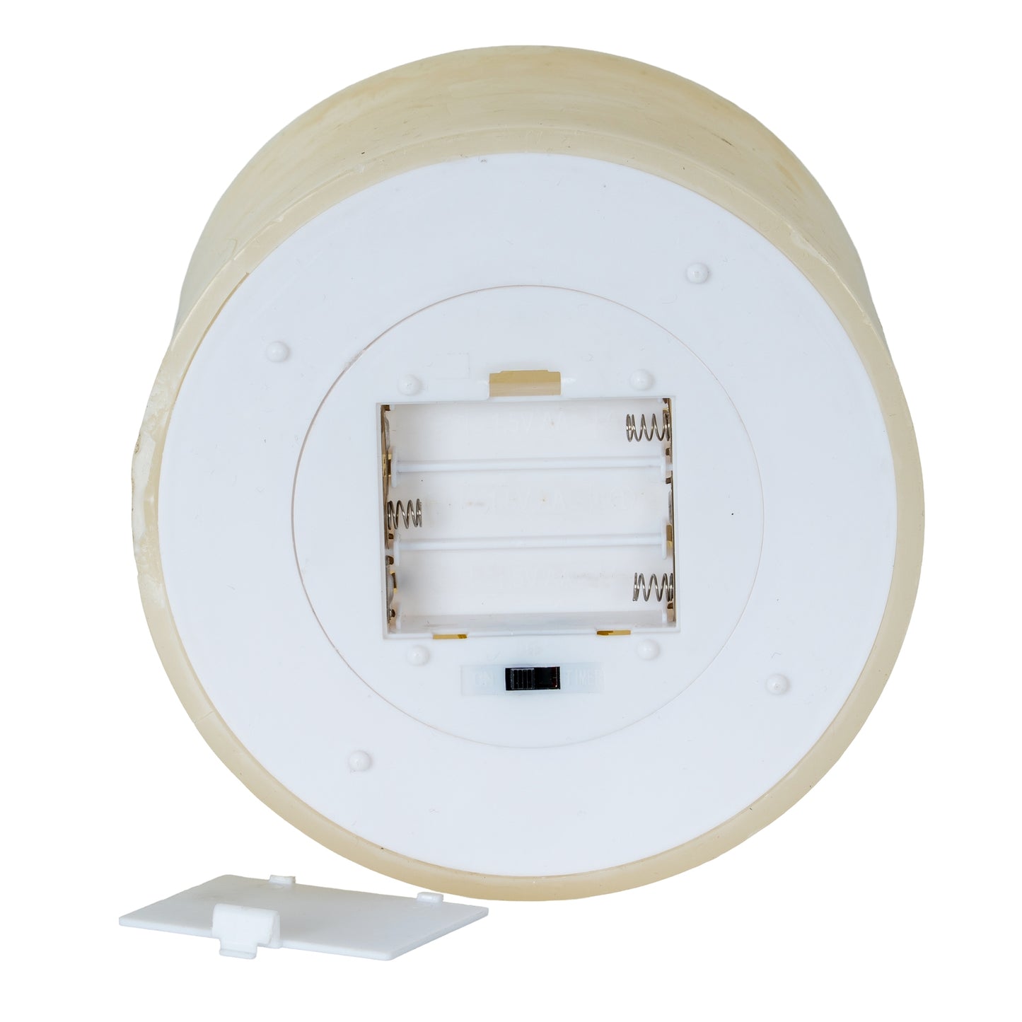 Luxe Collection Melt Effect 6x12 Taupe LED Wax Candle