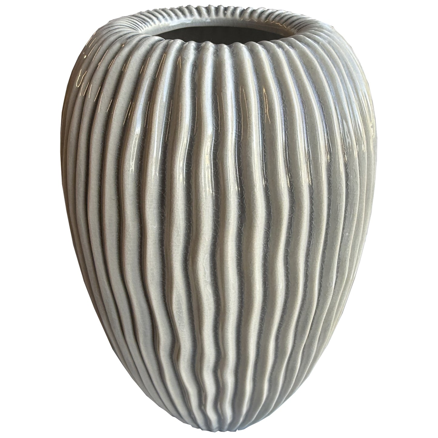 Pallida Collection Large Striped Vase
